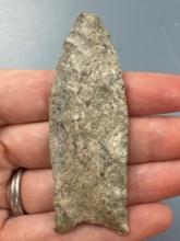 RARE 2 13/16" Fluted Paleo Clovis, Found in Greenwood Co., Kansas by Terry Miller