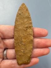 3 1/2" Paleo Agate Basin, Ground Base, Found in Greenwood Co., Kansas Minor Edge Resto
