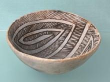 COMPLETE 5 1/2" x 2 1/2" Red on White Anasazi Bowl, Incredible Design, Found in Arizona