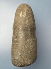 NICE 7 1/4" Maul, 3/4 Grooved, Highly Polished Hardstone, Well-Made, Great Condition
