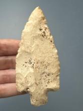 NICE 4 3/16" Chert Point, Found in Henry Co., Indiana, Ex: Stanley Brzoski, Pictured Whos Who #3