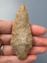 NICE 3 1/8" Quartzite Point, Found in Berks Co., Pennsylvania, Ex: F. Flizack, T. Madeira