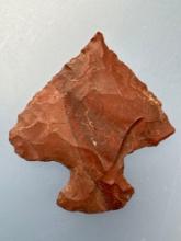 WOW 1 5/8" Pink and Red Heat Treated Jasper Perkiomen, Found in Berks Co., Pennsylvania,