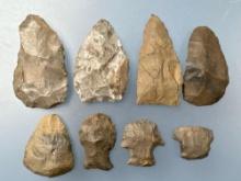 Lot of Esopus and Onondaga Chert Tools, Knives, Dauphin Co., Pennsylvania, Ex: Snyder,