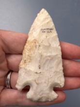 3 1/8" Dovetail Point, Found in Christian Co., Illinois, Ex: Richard Austin Collection, Jackson COA