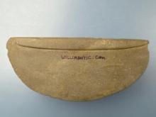 WOW 5 1/2" Ulu/Semi Lunar Knife, CT, Broken and Reglued, Restoration to Left and Right Side Edges,