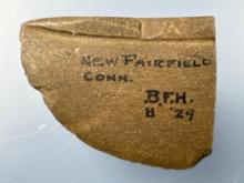 2 1/8" Broken Ulu/Semi Lunar Knife, Found in New Fairfield, Connecticut, Impressive Polish
