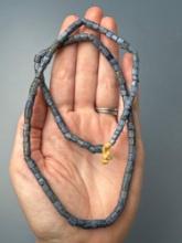 21" Strand of Beads, Faceted, Blue, Contemporary 1900's