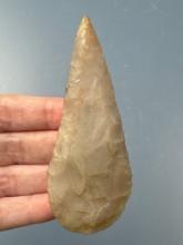 STUNNING 3 7/8" Flintridge Adena Culture Blade, Found in Ohio, Semi-Translucent