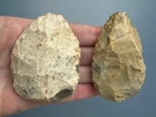 x2 Neanderthal Hand axes, Found in Dordogne, France, Ex: Josef Halm of Germany, Longest is 2 1/2"