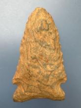 FINE 2" Rhyolite Serrated Palmer Point, Banded Rhyolite, Found in Virginia