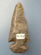 NICE 3 1/4" Hornstone Dovetail Point, Beveled, Found in Kentucky, Tip Ding Noted, Ex: Harold Sexton
