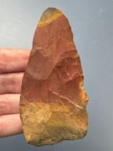HIGHLIGHT 3 5/8" Horse Creek Chert Knife, COLORFUL, Found in Hardin Co., Tennessee, Ex: Jim Spears