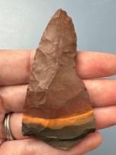 SUPERB 2 7/8" Banded Horse Creek Chert Point, Found in Hardin Co., Tennessee, Ex: Jim Spears