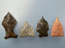 4 NEEDLE TIP Points, Gravers, Found in Tennessee, Longest is 2 1/16"