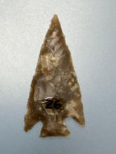 CADDO CACHE POINT 5 of 6, 1 3/16", Bird Point, Found in Bowie Co., Texas,, Ex: Sam Johnson, Davis