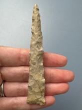 LONG and SLENDER 3 3/4" Expanded Base Point, Found in Greenwood Co., Kansas by Terry Miller