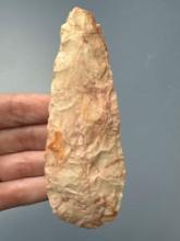 4 5/8" Pink and White Chert Blade, Knife, Found in Greenwood Co., Kansas by Terry Miller