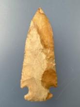 SUPERB 2 7/8" Multi-Tone Corner Notch Cupp Point, THIN, Found in Greenwood Co., Kansas