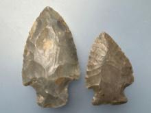 Pair of Hornstone Points, Found in Tennessee, Longest is 2 3/4", Ex: Croteau Collection