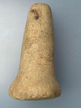 NICE 6 1/2" Bell Pestle, SITS ON END, Found Stinson Site, Abington, Indiana, Ex: Stanley Brzoski