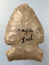 1 3/4" Hornstone Big Sandy Point, Found in Wayne Co., Indiana, Ex: Stanley Brzoski