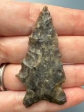 NICE 2 1/8" Molted Chert Point, Found in Indiana, Ex: Stanley Brzoski