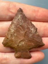 Fine 1 7/8" Pink Jasper Perkiomen Point, Found by Charles Bowman, Along Montgomery Creek in Mont. Co