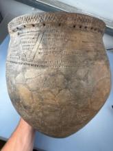 HUGE 14" x 12" Owasco Pottery Vessel, Found behind the Algonquin Inn, Bainbridge, New York