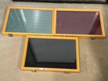 Lot of 3 12x18 Wooden Cases