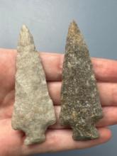 Pair of FINE Lackawaxen Points, Longest is 3 1/8", Found in Berks Co., Pennsylvania,