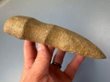 HIGHLIGHT 6 3/8" Double Grooved ADZE, Polished Bit, Exceedingly Rare, Found in Durham, Connecticut