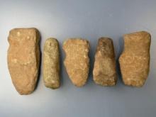 5 Axes, x4 Grooved, Longest is 6 1/2", Found in Durham, Connecticut on the Lone Pine Site