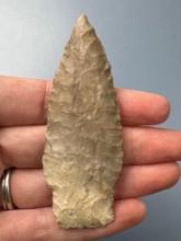 SUPERB 3 1/8" Lanceolate Point, Great Flaking! Found in Leavenworth Co., Kansas by Terry Miller