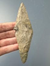 NICE 4 3/4" Harahey Knife, Beveled, Found in Ponca City, Oklahoma, Restored Tip and Nick to Side