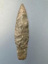 SLENDER 3 1/8" Dawson Point, Found in Jefferson Co., Kansas by Terry Miller