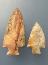 Pair of Nice Motley Corner Notch Points, Missouri, Longest 2 13/16", Ex: Gerau Collection