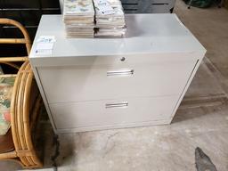 METAL 2 DRAWER LATERAL FILE CABINET