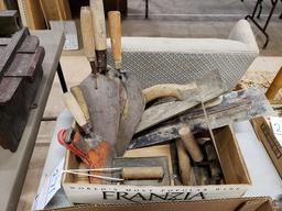 BOX OF 14 CONCRETE TOOLS