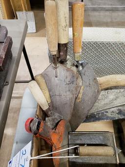 BOX OF 14 CONCRETE TOOLS