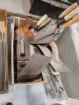 BOX OF 14 CONCRETE TOOLS