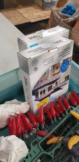 BIN OF DECORATIVE LIGHTS