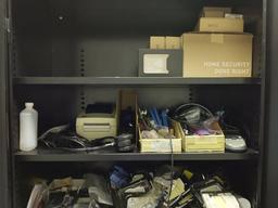 LOT OF MISC ELECTRONICS IN CABINET - DOES NOT INCLUDE CABINET