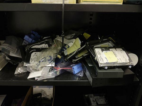 LOT OF MISC ELECTRONICS IN CABINET - DOES NOT INCLUDE CABINET