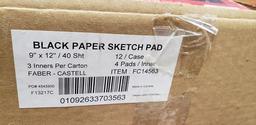 LOT OF BLACK PAPER SKETCH PADS