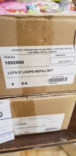 6 BOXES OF NEW CREATIVITY FOR KIDS - LOTS OF LOOPS POT HOLDER REFILL KITS