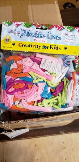 6 BOXES OF NEW CREATIVITY FOR KIDS - LOTS OF LOOPS POT HOLDER REFILL KITS