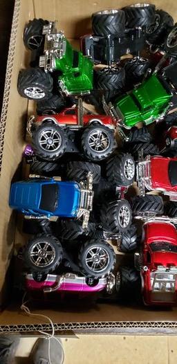 BOX OF TOY TRUCKS