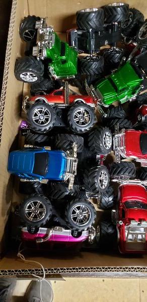 BOX OF TOY TRUCKS