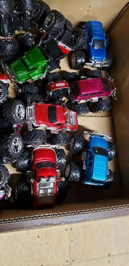 BOX OF TOY TRUCKS